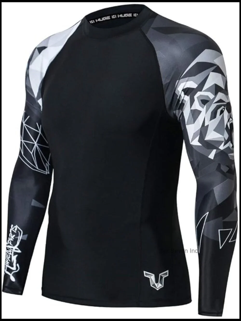 Men's Long Sleeve UPF 50+ Rash Guard Sun Shirt